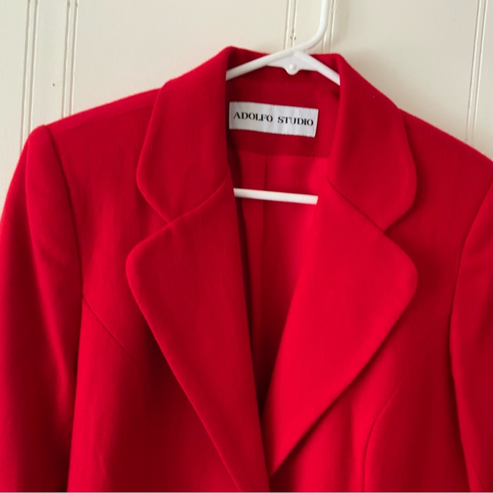 Vibrant Red Blazer by Adolfo Studio - Picture 4 of 7